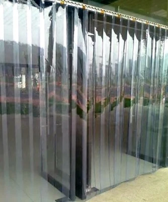 PVC Lamellenvorhang Streifenvorhang Vorhang Streifen Lamellen 300x3 mit Zubehör - Bild 1 von 4