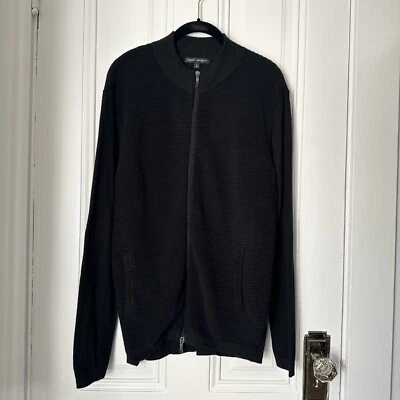 Cárdigan suéter Robert Barakett cremallera completa algodón/cachemira/lana grande Foto 1 de 4