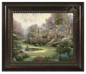 Viñeta enmarcada Thomas Kinkade Gardens Beyond Spring Gate 16 x 20 pinceladas - Imagen 1 de 4