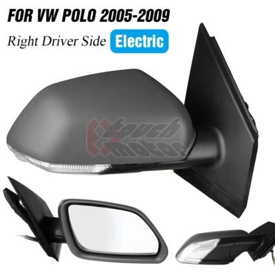 ESPEJO RETROVISOR ELÉCTRICO DERECHO O/S PUERTA LATERAL CERCANO PARA POLO 2005-2009 Foto 1 de 4