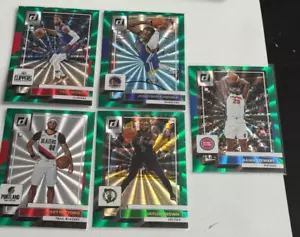 Lotto 5x 2022-23 Panini Donruss Green Laser Holo NBA Basket 122 179 44 110 2 - Foto 1 di 8