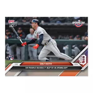 2024 MLB Topps NOW #10 COLT KEITH 1ST HIT DETROIT TIGERS ROOKIE RC PS PR:3214 - Picture 1 of 2