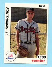 1990 Minor League Ron Thomas -- Sumter Braves -- Box 142