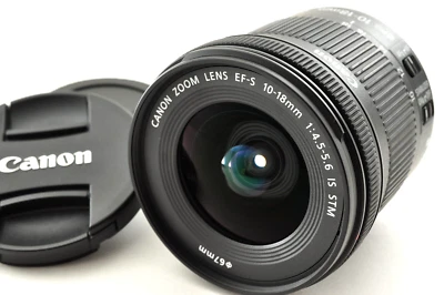 [NEAR MINT] Canon EF-S 10-18mm f/4.5-5.6 IS STM Zoom Lens from Japan 4013 - Image 1 of 4