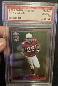 2009 Topps Chrome #TC140 Chris Wells PSA 10 Rookie Card Pop 10 - Picture 1 of 2