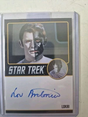 STAR TREK THE ORIGINAL SERIES Auto Card Lou Antonio / Lokai Autograph Rare - Image 1 of 2
