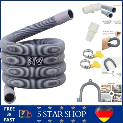 Ablaufschlauch 3m Waschmaschine Geschirrspüler Abwasserschlauch Verlängerung - Bild 1 von 4