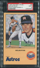 PSA 9 MINT 1990 HISTORIC LIMITED NOLAN RYAN POSTCARDS #9 ASTROS 34998 B164