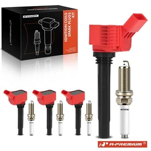 4x Ignition Coil & IRIDIUM + PLATINUM Spark Plug Kits for Audi A3 Q5 VW Jetta - Picture 1 of 10