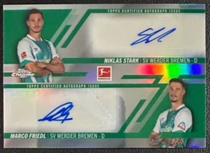 NIKLAS STARK MARCO FRIEDL 2022-23 Topps Chrome Bundesliga Dual Autographs 47/75 - Picture 1 of 2