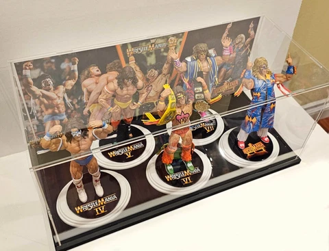 Ultimate Warrior WRESTLEMANIA Figure Set Lot Elite Legends WWE WWF 4 5 6 7 12 Cover