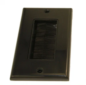 Placa de pared: Decora de una sola banda con cepillo Pass-thru negro - Imagen 1 de 2