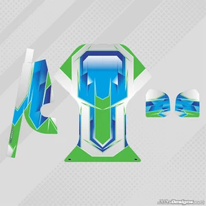 PAQUETE AERÓGRAFO VERDE - PISO + TANQUE + KIT DE PEGATINAS PROTECTOR DE CADENA - JakeDesigns - Imagen 1 de 1