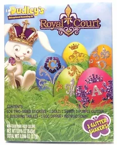 ROYAL COURT Easter Egg Decorating Kit by Dudley - w/ Glitter 104 Stickers & More - Picture 1 of 2