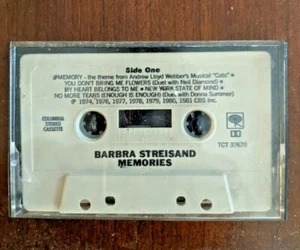 Barbra Streisand "Memories" Cassette Tape - Imagen 1 de 2