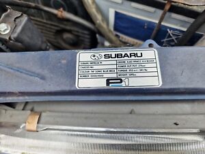Subaru Impreza P1 Indywidualna tabliczka.