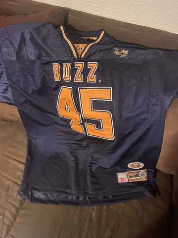 Colosseum Athletics Men's Blue and Yellow Georgia Tech 45 Jersey XXL Vintage1993 Cover