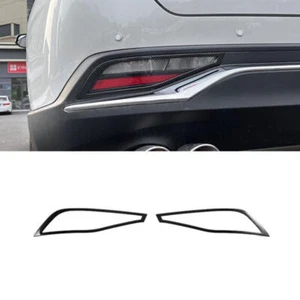For Toyota Venza 2021-24 Carbon Fiber Rear Bumper Fog Light Lamp Bezel Cover 2p - Picture 1 of 6
