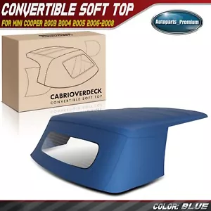 Blue Convertible Soft Top with Defroster Glass Window for Mini Cooper 2003-2008 - Picture 1 of 10