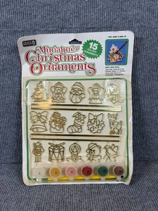 Vintage Bastelhaus Weihnachtsschmuck Buntglas Acrylfarbe Bastelset Neu aus altem Lagerbestand - Bild 1 von 4