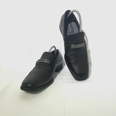 Calvin Klein 男式一脚蹬欧内斯特黑色正装鞋 11 码 — 第 1/4 张图片