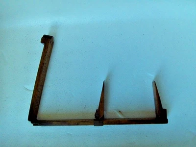 Ancienne régle mesure chaussure/ chausseur bois + laiton objet métier collection - Photo 1/4