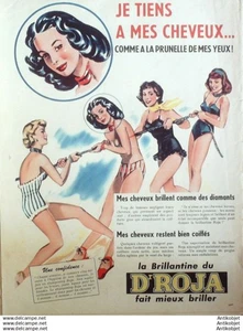 Publicite Cosmetique Roja-Net Brillantine 1966 - Picture 1 of 1