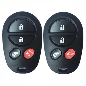 2Pcs For Toyota Sienna Highlander 4 Buttons Smart Remote Car Key Shell Case Fob - Picture 1 of 2