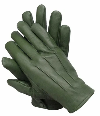 Guantes de cuero de oveja suave para hombre finos sin forro policía, piloto, búsqueda talla M Foto 1 de 2