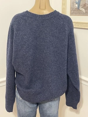 Suéter de Lana Vintage LL Bean Shetland Azul Pullover Talla L 0FGQ5 Foto 1 de 4