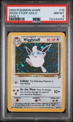 Wigglytuff 019/130 Base Set 2 Holo WOTC Vintage Pokemon PSA 8 - Image 1 of 2