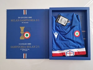 UC SAMPDORIA MACRON JERSEY 40 ANNIVERSARY CUP ITALY LIMITED EDITION S + BOX - Picture 1 of 17