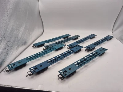 7 X Hornby 00 Gauge Freightliner Container Wagons Without Containers. - Image 1 of 4