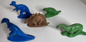 Vintage Set Of 5 1960's Mold-A-Rama Sinclair Oil Dinoland Dinosaurs READ! - Picture 1 of 20