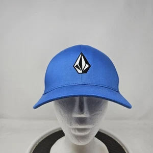 Volcom Hat Cap Fitted Mens Small Medium Blue Flexfit Embroidered Logo Skateboard - Picture 1 of 7