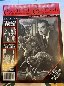 Scarlet Street #7 Vincent Price Batman Returns Sussex Vampire Horror Mag 1992 - Picture 1 of 2