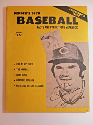 Pete Rose Signature Autograph MLB Cincinnati Reds Baseball A Copy 1978 - Image 1 of 4
