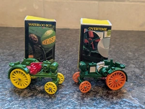Vtg Ertl 1/64 John Deere Waterloo Boy & Overtime Tractors Diecast w/ Boxes - Picture 1 of 16