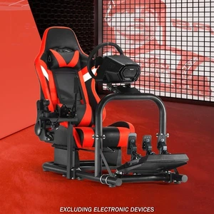 Supllueer Racing Simulator Cockpit with Bluetooth Speaker Seat Fit Logitech G920 - Picture 1 of 23