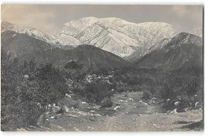 RPPC Old Baldy Mt. San Antonio Kalifornien Ludden von Pomona Foto 1910er Postkarte - Bild 1 von 2