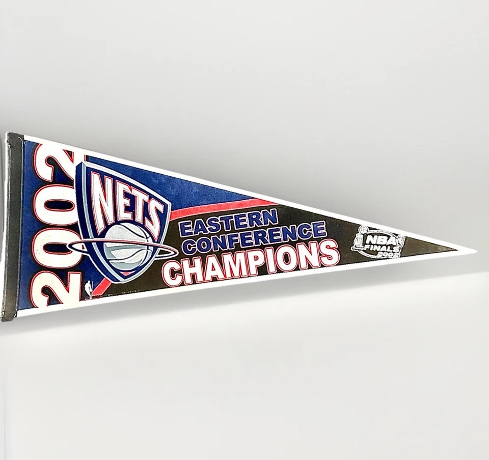 Y2K 2002 New Jersey Nets NBA Eastern Conference Champs Pennant Finals - Image 1 of 4