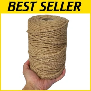 Versatile 328 Feet 6mm Jute Rope - Strong Twine for Crafts, Gardening & Decor - Picture 1 of 9