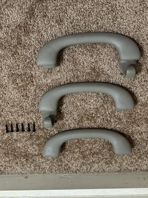 03-11 Mercury Grand Marquis Crown Vic Roof Grip Grab Handles Gray stone Hardware - Image 1 of 2