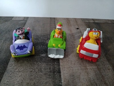 Lote de 3 Muppets de coche vintage de 3" fundido a presión y plástico Sesame Street 1997-2005 Foto 1 de 4