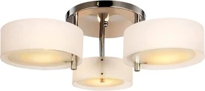 HOMCOM Acrylic Lamp Indoor 3 Light Pendant Chandelier Flush Mount Office Living - Picture 1 of 9