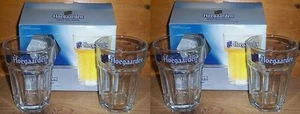 HOEGAARDEN 4 SIGNATURE HEXAGONAL TUMBLER PUB GLASSES - Picture 1 of 1