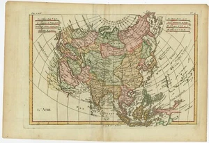 Mapa antiguo de Asia de Bonne (c.1780) - Imagen 1 de 1
