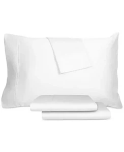 UltraCool WHITE Cool Comfort 300-Thread Count Sateen 4-Pc. Sheet Set, US Queen - Picture 1 of 4