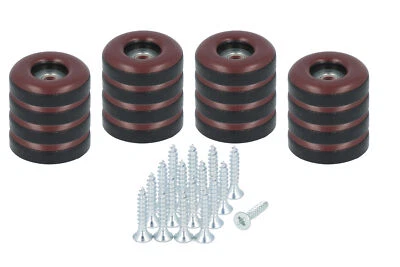 16 x Teflongleiter zum Schrauben 22 mm Stuhlgleiter braun PTFE Möbelgleiter - Bild 1 von 3