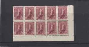 Australia 1937-49 5s claret - block of 10 -SG176-Unmounted mint - Picture 1 of 2
